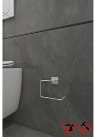 Resim Kare Krom Yapışkanlı Açık Tuvalet Kağıtlığı 16.5 x 12.2 x 11.2 CM 