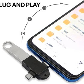 Resim Parcbeny 6549 Micro USB Type-C 3 In 1 Dönüştürücü Çevirici Adaptör Otg USB 3.0 Girişli Type-C - Micro USB Dönüştürücü Aparat 