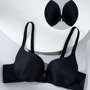 Resim 1 Adet Kadın Seksi Kırmızı Push-Up Sütyen - Ayarlanabilir Askılı Dikişsiz Tişört Tasarım, Çıkarılamayan Dolgulu Kupalı ve Günlük Konfor için Orta Destek, Rahat İç Giyim | Pürüzsüz Dokuma 