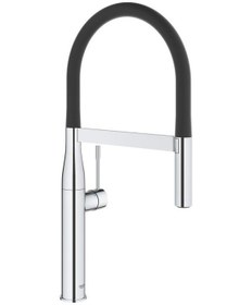 Resim Grohe Essence Spiralli 2 Fonksiyonlu Eviye Bataryası - 30503000 Siyah Krom 