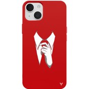 Resim iPhone 15 Plus Kravat Telefon Kılıfı 