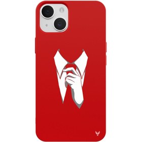 Resim iPhone 15 Plus Kravat Telefon Kılıfı 