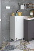 Resim Kenzlife Mutfak Dolabı Mine 088*030*032 Byz Kapaklı Ayaklı Banyo Evrak Ofis Kitaplık Ayakkabılık Kil 