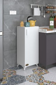 Resim Kenzlife Mutfak Dolabı Mine 088*030*032 Byz Kapaklı Ayaklı Banyo Evrak Ofis Kitaplık Ayakkabılık Kil 