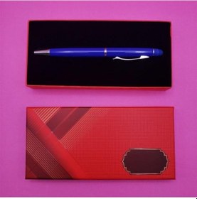 Resim Tükenmez Mavi Kalem Dekoratif Hediyelik 