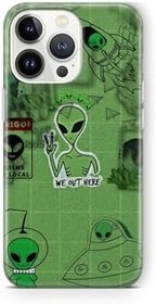 Resim Multitronic iPhone 14 Pro Uyumlu We Out Here Tasarım Baskılı Şeffaf Kılıf 