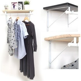 Resim Depolife Duvar Rafı Fortmanto Elbise Askılık Montajlı Askılık Demiri 