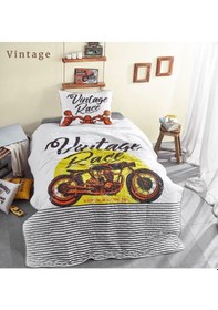 Resim Ceylin Yatak Örtüsü Tek Kişilik Wintage Race 