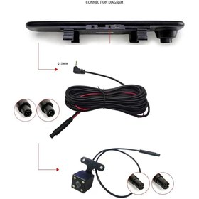 Resim Wevolt Arka Görüş Kamerası 5m Arka Kamera Set. 5 Pin 2,5 Mm Araç Geri Park Kamera. 
