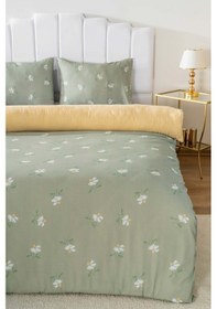 Resim Rivaistanbul Yeşil Papatya Desenli Tek Kişilik Nevresim Takımı Pamuklu Yeşil 