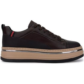 Resim Tamer Tanca Erkek Hakiki Deri Sneakers & Spor Ayakkabı 381 21624 Erk Ayk Y25 Kahve Kmbn Kahve 