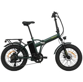 Resim Bisan E-Folding F2 Shimano 7 Vites Disk Fren 20 Jant Elektrikli Katlanır Bisiklet Yeşil Sarı 