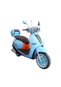 Resim Mondial Arora Cappucino S 50cc Scooter Motosiklet Açık Mavi Turuncu 