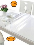 Resim MRT PLASTİK 2,0 mm PVC MASA ÖRTÜSÜ, ŞEFFAF MASA KAPLAMASI, 120x120 