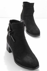 Resim Bambi Siyah Süet Kadın Bot & Bootie K02994060302 
