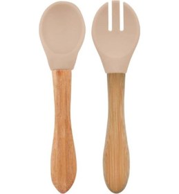 Resim Oioi Mama Kaşığı Ve Çatal Seti Bubble Beige 