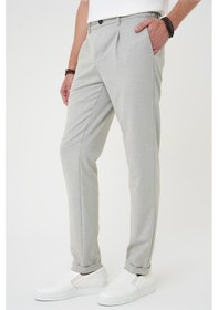 Resim Efor Comfort Fit Beli Lastikli Pileli Gri Jogger Pantolon P 1182 Gri 
