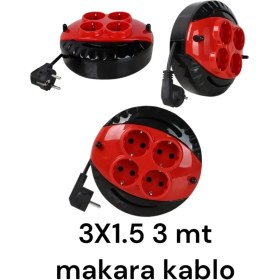 Resim Pileli Store Mini Kablolu Makara 4'lü 3mt (3x1,5cm)(1 Adet) 
