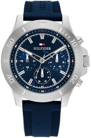 Resim TOMMY HILFIGER ERKEK LACİVERT DİAL LACİVERT SİLİKON KAYIŞ SAATİ - 1792112, Lacivert: lacivert 