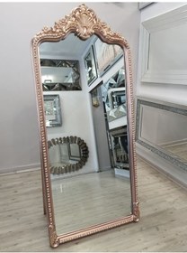Resim Ayna Denizi Princess Copper Gold Model Rose Gold Altın Renk Dekoratif Ayaklı Boy Aynası Altın - Rose Gold 