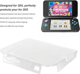 Resim Yanmis Koruyucu kılıf 2DS ile uyumlu, modaya uygun şeffaf koruyucu kılıf, kristal kılıf, ekran koruyucu film olmadan 2DS ile uyumlu 