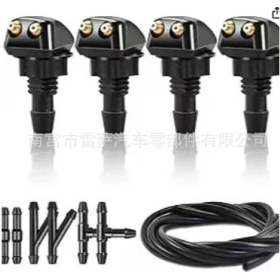 Resim Wezone Oto Ön Cam Silecek Sprey Hortumu Ve Damla Nozzle Seti - 1m Su Hortumu + 4 Gevrek + 6 Bağlantı, Dayanıklı Malzeme İle Kolay Kullanım 