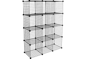 Resim Hodbehod 12 Bölmeli Metal Tel Portatif Modüler Oyuncak Dolabı Çok Amaçlı Düzenleyici Raf 