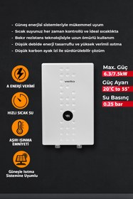 Resim Empressco Flow E9 Merkezi Sistem Şofben 9000W, güneş su ısıtma uyumlu 
