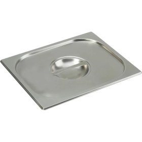Resim Natsan Paslanmaz Çelik Gastronom Küvet Kapak 1/2 AISI 304 Dayanıklı Tasarım ile Endüstriyel Kullanım 