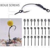 Resim 20 adet Sazan Balıkçılığı Yem Vidası Saç Ronnie Rig Pop Up Boilie Vidası Sazan Yem Bağlantı Halkası Dönerler Balıkçılık Aksesuarları Takım 