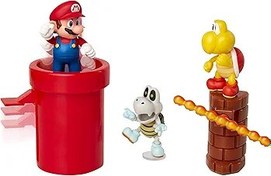 Resim Nintendo Jakks Pacific Dungeon Diorama Seti, 6 cm Super Mario - Figür Seti Mundo Dungeon Renkli 