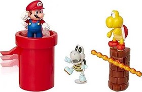 Resim Nintendo Jakks Pacific Dungeon Diorama Seti, 6 cm Super Mario - Figür Seti Mundo Dungeon Renkli 