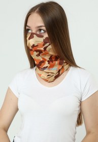 Resim Buff Dikişsiz Boyunluk Maske Baf Bandana Saç Bandı Kamp Aksesuar Kamuflaj Kahverengi 