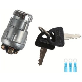 Resim Oldfriend Gümüş 3 Pozisyonlu Kontak Anahtarı 2 Anahtarlı Araç Motor Traktör Forklift 