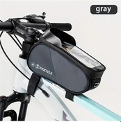 Resim Dashanshop Çift Renkli Gri Ön Dengelek Çantası, Yol Ve Dağ Bisikleti İçin Telefon Çantası Gri 