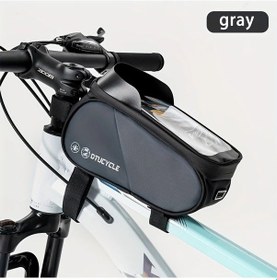 Resim Dashanshop Çift Renkli Gri Ön Dengelek Çantası, Yol Ve Dağ Bisikleti İçin Telefon Çantası Gri 