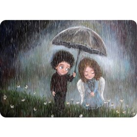 Resim Dekoratif Baskılı Keçe Amerikan Servisi, Supla 2'Li Servis Takım -338 Çok Renkli 