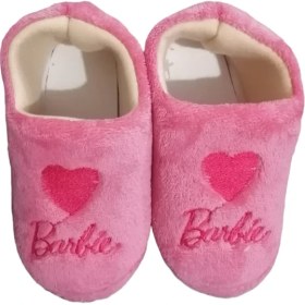 Resim Ayz Barbie Kız Çocuk Panduf Kaydırmaz Taban Anaokulu Kreş Ev Ayakkabısı 