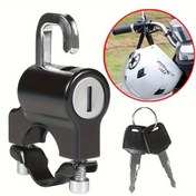 Resim Evrensel Motosiklet Kask Kilidi, Hırsızlık Önleyici Gidon Montajlı Scooter Aksesuarları için Güvenlik Kilit 