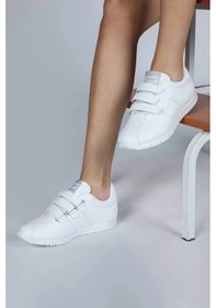 Resim Jump 26835 Beyaz Kadın Cırtlı Sneaker Spor Ayakkabı Beyaz 