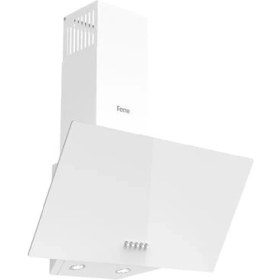 Resim Ferre D087 - 60 cm Beyaz Davlumbaz Duvar Tipi Cam Malzeme ile 500 m3/h Emiş Gücü 