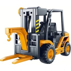 Resim Farbu Sürtmeli Hareketli Kaldıraçlı Forklift 706-39, Sürtmeli Oyuncak İnşaat Arabası 