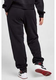 Resim Nike Jordan Essential Core Loose Fit Fleece Pant.lastik Paçalı Bol Kesim Pamuklu Kadın Günlük Eşofman Altı Siyah Siyah 