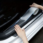 Resim Araç Sticker Karbon Fiber Otomatik Kapı Kenar Koruyucu Filmi, Kapı Eşiği Bagaj Araç Gövde Vinil Etiketler Çizilmeye Karşı Aksesuarlar 