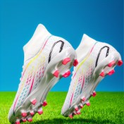 Resim Erkek Profesyonel Futbol Ayakkabıları, AG/FG Outdoor Antrenman Ayakkabıları, Suni Çim Uyumlu, Bağcıklı Kapanış, Sentetik Üst, Kumaş İç ve Taban, TPU Taban, Çok Renkli Tasarım 
