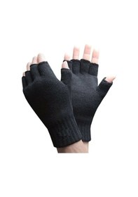 Resim Ahsem Scarf Parmaksız Kesik Yarım Parmak Eldiven Unisex Siyah 