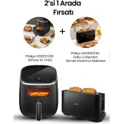 Resim Büyük Boy Hava Fritözü ve Ekmek Kızartma Makinesi Hediye ile Sağlıklı Pişirme 