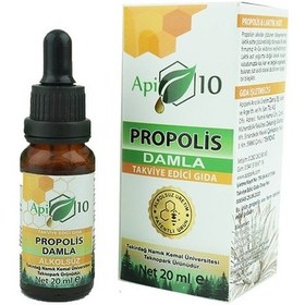 Resim Api10 Propolis Damla (Alkolsüz) Takviye Gıda 20 ML 
