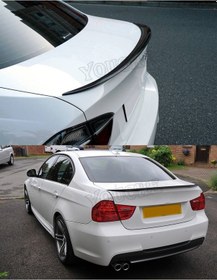 Resim Bmw E90 Bagaj Üstü Spoiler Performans Spoyler 2005 - 2012 Parlak Siyah Boyalı 