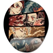 Resim Pixxa Demon Slayer Bilek Destekli Mousepad Model - 1 Oval 